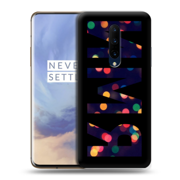 Силиконовый чехол на OnePlus 7 Pro с принтом ИМЯ