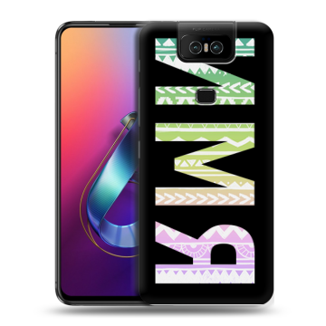 Пластиковый чехол на ASUS ZenFone 6 ZS630KL с принтом ИМЯ