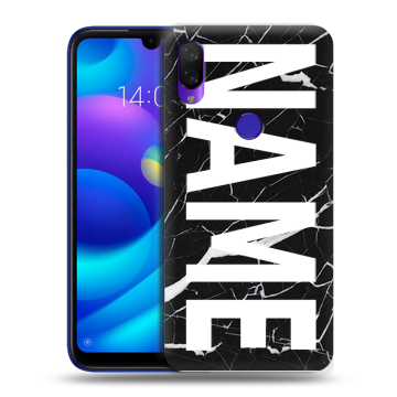 Силиконовый противоударный чехол на Xiaomi Mi Play с принтом NAME