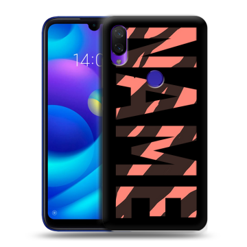 Силиконовый противоударный чехол на Xiaomi Mi Play с принтом NAME