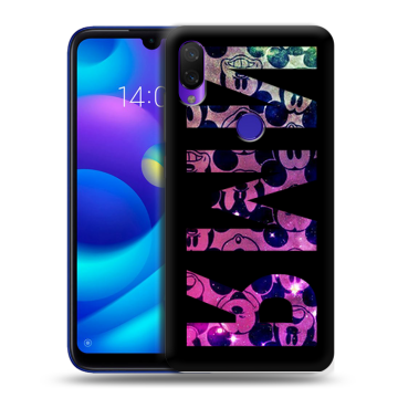 Силиконовый противоударный чехол на Xiaomi Mi Play с принтом ИМЯ