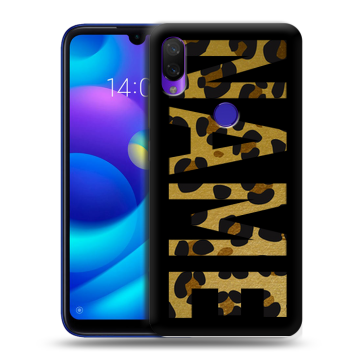 Силиконовый противоударный чехол на Xiaomi Mi Play с принтом NAME