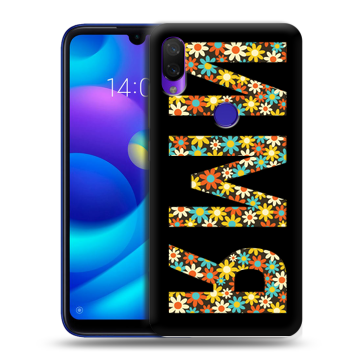 Силиконовый противоударный чехол на Xiaomi Mi Play с принтом ИМЯ