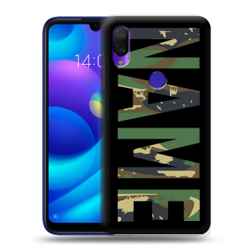 Силиконовый противоударный чехол на Xiaomi Mi Play с принтом NAME
