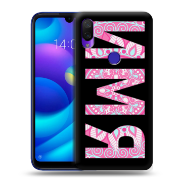 Силиконовый противоударный чехол на Xiaomi Mi Play с принтом ИМЯ