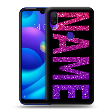 Силиконовый противоударный чехол на Xiaomi Mi Play с принтом NAME