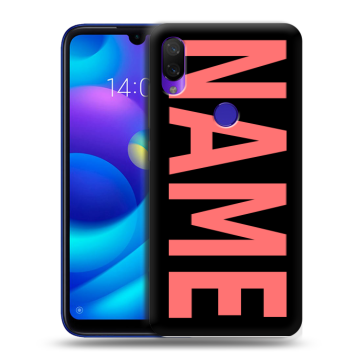 Силиконовый противоударный чехол на Xiaomi Mi Play с принтом NAME