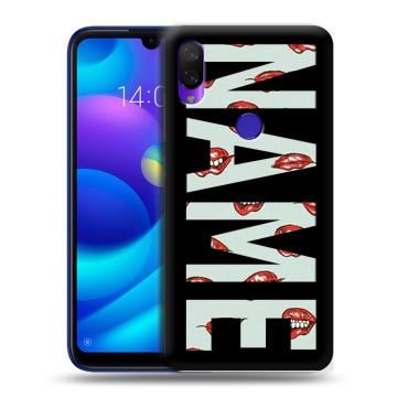Силиконовый противоударный чехол на Xiaomi Mi Play с принтом NAME
