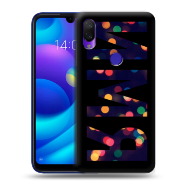 Силиконовый противоударный чехол на Xiaomi Mi Play с принтом ИМЯ