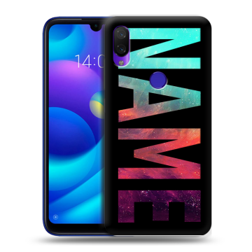 Силиконовый противоударный чехол на Xiaomi Mi Play с принтом NAME