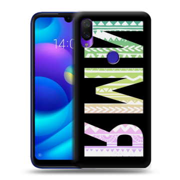 Силиконовый противоударный чехол на Xiaomi Mi Play с принтом ИМЯ