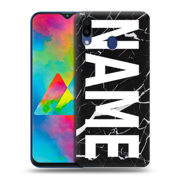 Силиконовый чехол на Samsung Galaxy M20 с принтом NAME
