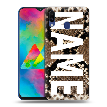 Силиконовый чехол на Samsung Galaxy M20 с принтом NAME