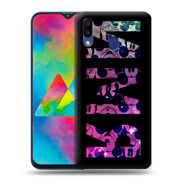 Силиконовый чехол на Samsung Galaxy M20 с принтом ИМЯ