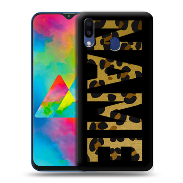 Силиконовый чехол на Samsung Galaxy M20 с принтом NAME