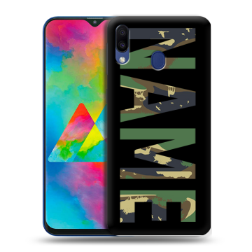 Силиконовый чехол на Samsung Galaxy M20 с принтом NAME