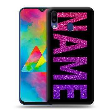 Силиконовый чехол на Samsung Galaxy M20 с принтом NAME