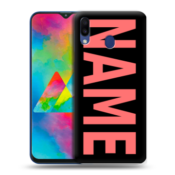 Силиконовый чехол на Samsung Galaxy M20 с принтом NAME