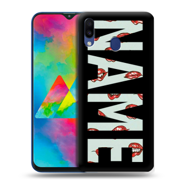Силиконовый чехол на Samsung Galaxy M20 с принтом NAME