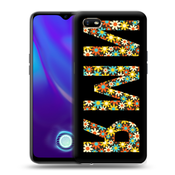 Силиконовый противоударный чехол на OPPO A1k с принтом ИМЯ