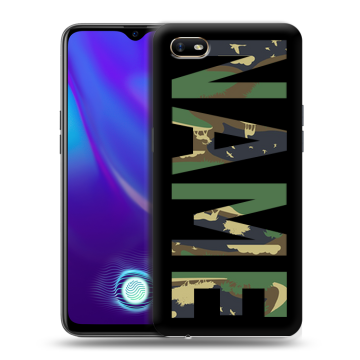 Силиконовый противоударный чехол на OPPO A1k с принтом NAME
