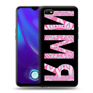 Силиконовый противоударный чехол на OPPO A1k с принтом ИМЯ