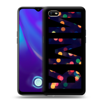 Силиконовый противоударный чехол на OPPO A1k с принтом ИМЯ