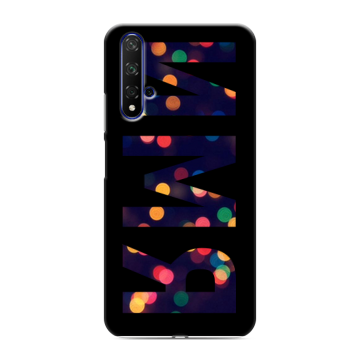 Силиконовый чехол на Huawei Honor 20 с принтом ИМЯ