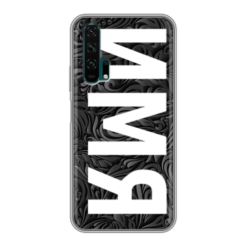 Силиконовый противоударный чехол на Huawei Honor 20 Pro с принтом ИМЯ