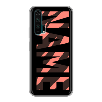 Силиконовый противоударный чехол на Huawei Honor 20 Pro с принтом NAME