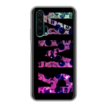 Силиконовый противоударный чехол на Huawei Honor 20 Pro с принтом ИМЯ