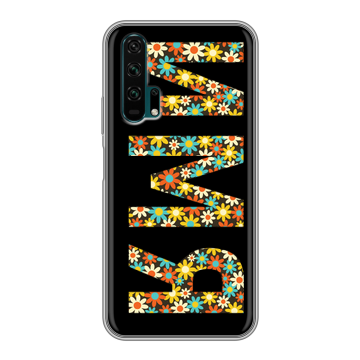 Силиконовый противоударный чехол на Huawei Honor 20 Pro с принтом ИМЯ