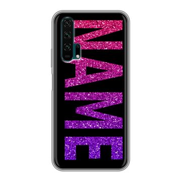 Силиконовый противоударный чехол на Huawei Honor 20 Pro с принтом NAME