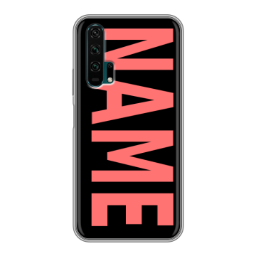 Силиконовый противоударный чехол на Huawei Honor 20 Pro с принтом NAME