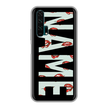 Силиконовый противоударный чехол на Huawei Honor 20 Pro с принтом NAME
