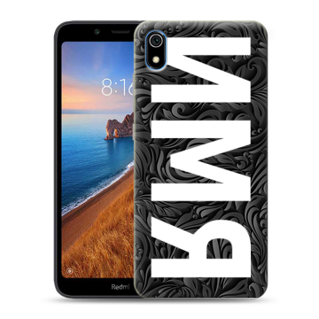 Силиконовый чехол на Xiaomi RedMi 7A с принтом ИМЯ