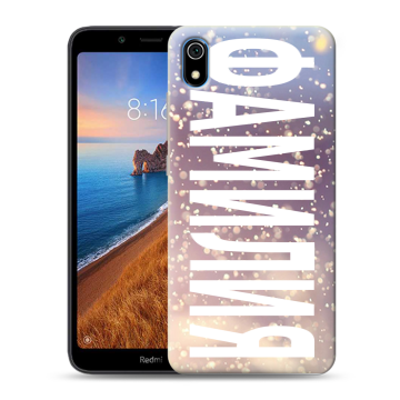 Силиконовый чехол на Xiaomi RedMi 7A с принтом ФАМИЛИЯ