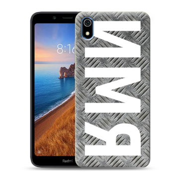 Силиконовый чехол на Xiaomi RedMi 7A с принтом ИМЯ