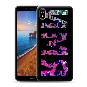 Силиконовый чехол на Xiaomi RedMi 7A с принтом ИМЯ