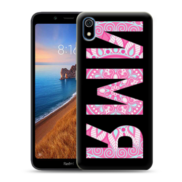Силиконовый чехол на Xiaomi RedMi 7A с принтом ИМЯ
