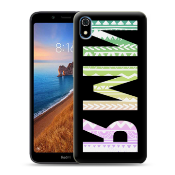 Силиконовый чехол на Xiaomi RedMi 7A с принтом ИМЯ