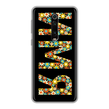 Силиконовый чехол на Xiaomi RedMi K20 с принтом ИМЯ