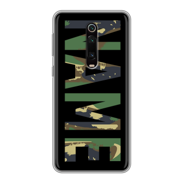 Силиконовый чехол на Xiaomi RedMi K20 с принтом NAME