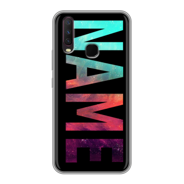 Силиконовый чехол на Vivo Y17 с принтом NAME
