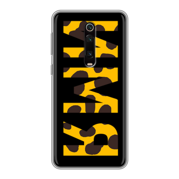 Силиконовый чехол на Xiaomi Mi 9T с принтом ИМЯ