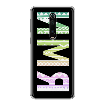 Силиконовый чехол на Xiaomi Mi 9T с принтом ИМЯ