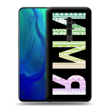 Пластиковый чехол на OPPO Reno 10x Zoom с принтом ИМЯ