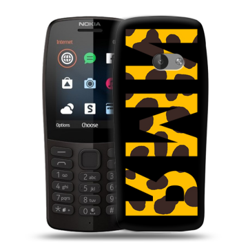 Силиконовый чехол на Nokia 210 с принтом ИМЯ