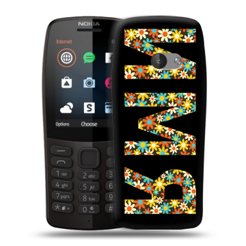 Силиконовый чехол на Nokia 210 с принтом ИМЯ