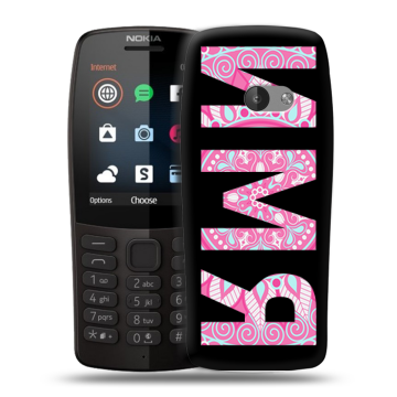 Силиконовый чехол на Nokia 210 с принтом ИМЯ
